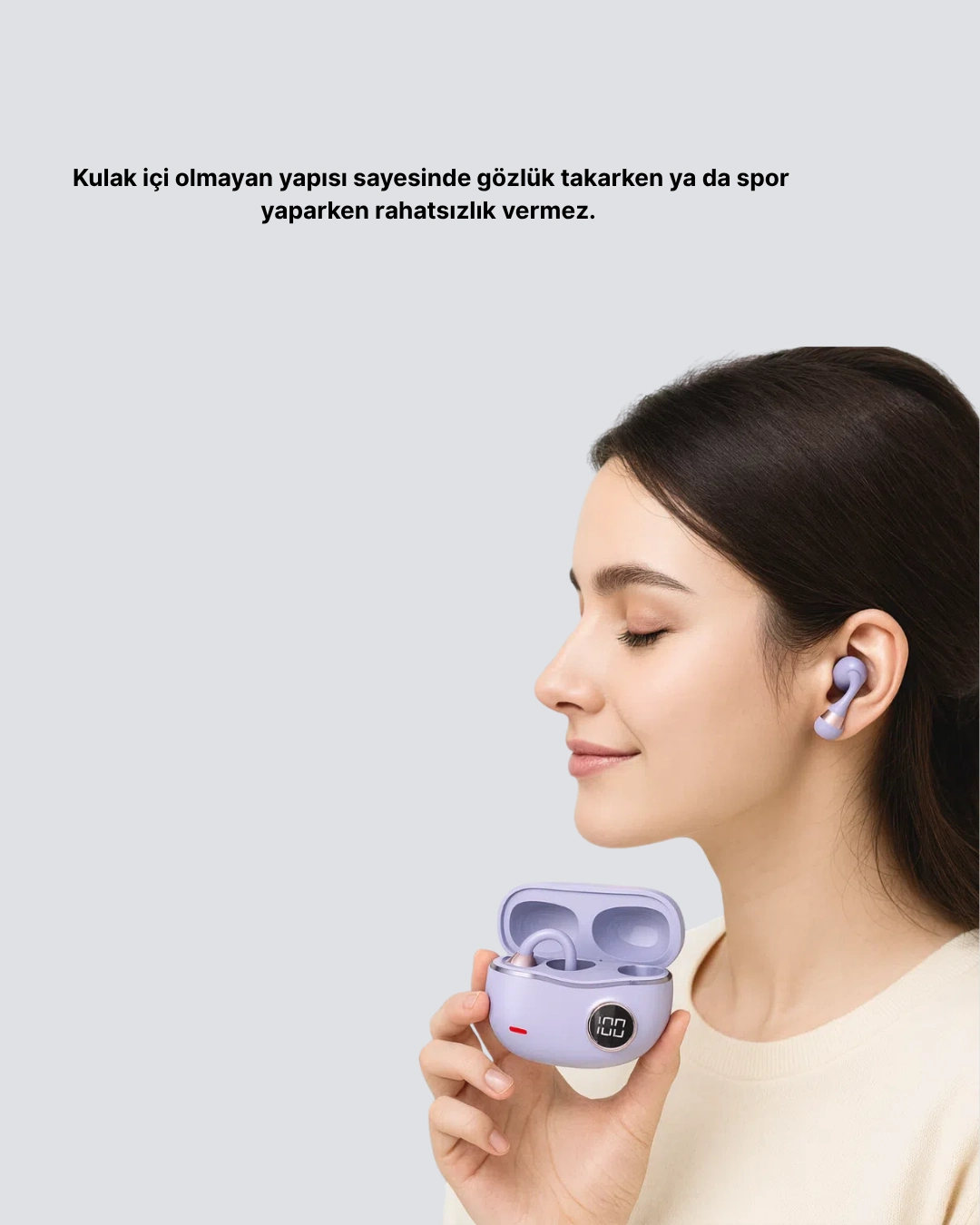 Ergonomik Kulak Arkası Klipsli Bluetooth Kulaklık 1 Adet