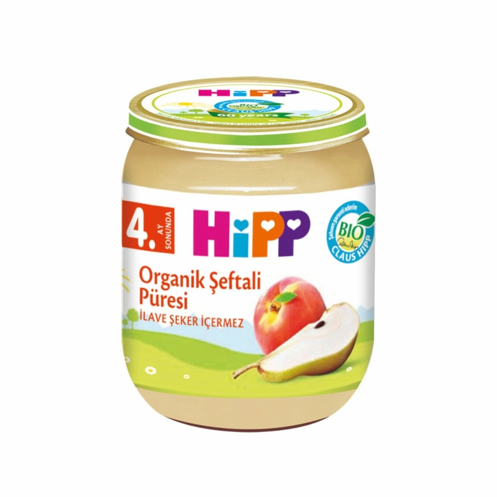 Doğal Armut Şeftali Püresi 125 Gr Organik
