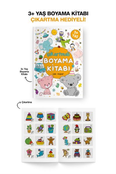 Çıkartmalı Boyama Kitabı  3 Yaş +