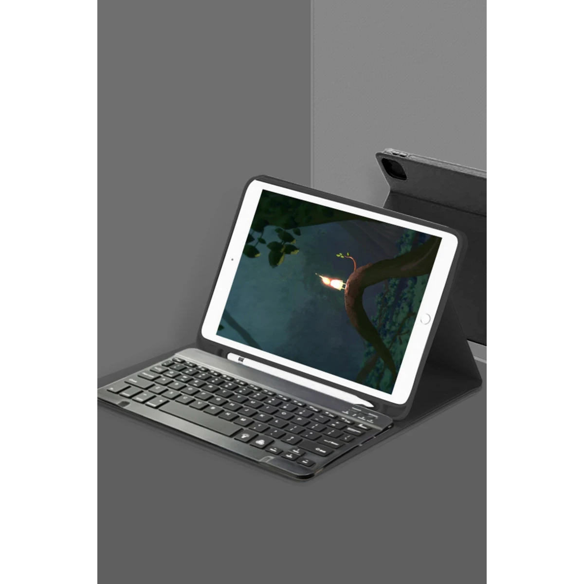 Apple iPad Pro 11 (2024) Kılıf KC01 Smart Klavyeli Tablet Kılıfı - Siyah