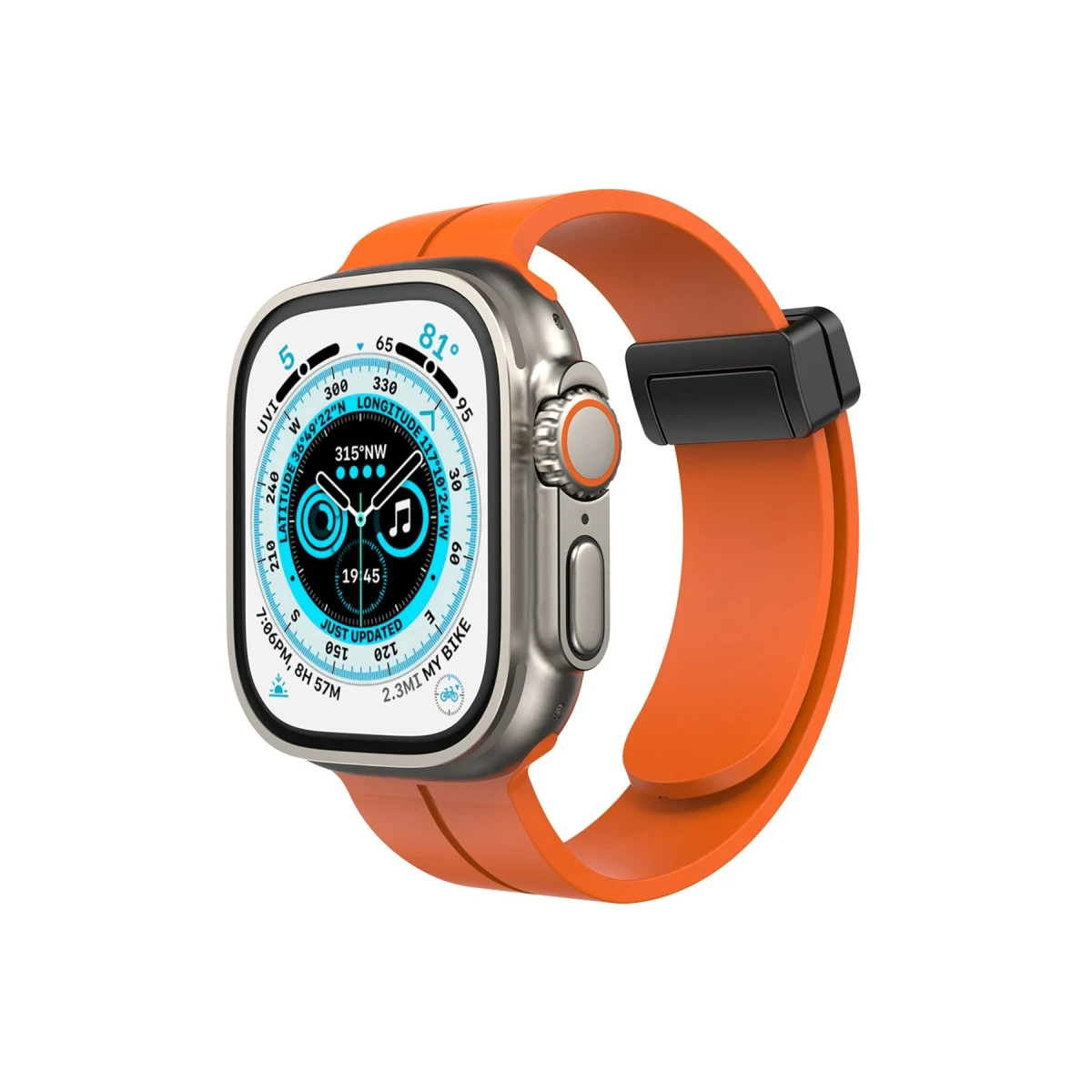 Apple Watch 38mm KR412 Elegance Stylısh Kordon - Turuncu