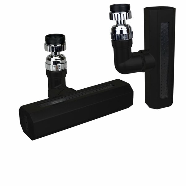 Siyah Geniş 360 Derece Dönebilenoynar Başlık - 4 Mod Perlatör Şelale Musluk Ucu KTX-3288