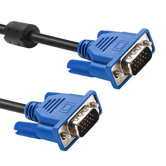 VGA155 Siyah 15 Pin 3+6 Erkek-Erkek 5 Metre VGA Kablosu