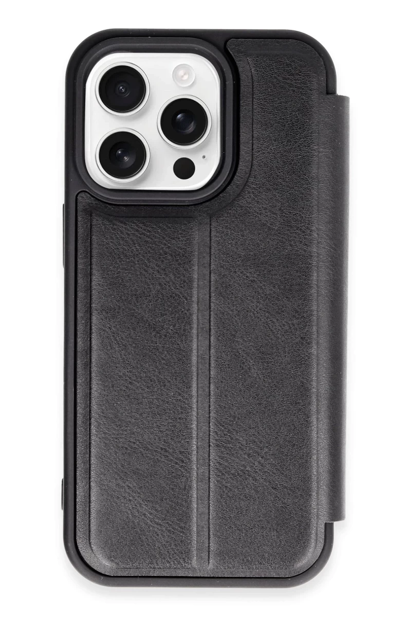 Apple iPhone 14 Pro Uyumlu Kılıf Flip Cover - Siyah