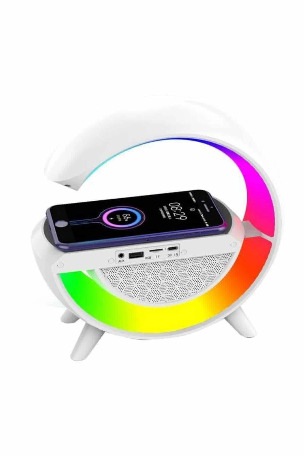 Akıllı RGB Lamba Bluetooth Hoparlör Kablosuz Şarj 1 Adet