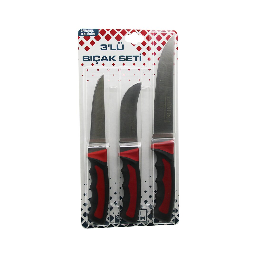 3PCS Kurban Bıçak Seti R-032K--R-320Y--R-0403 Kemik Sıyırma - Deri Soyma=yüzme - Kurban Bıçak