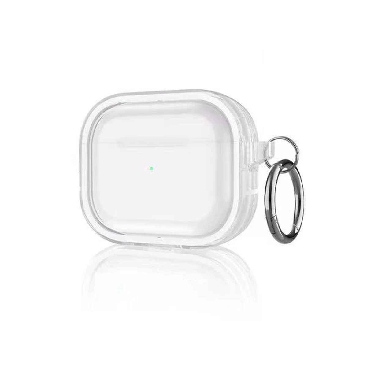 Movenchy Apple Airpods Pro 2 (2.nesil) Shiny Şeffaf Kılıf - Beyaz