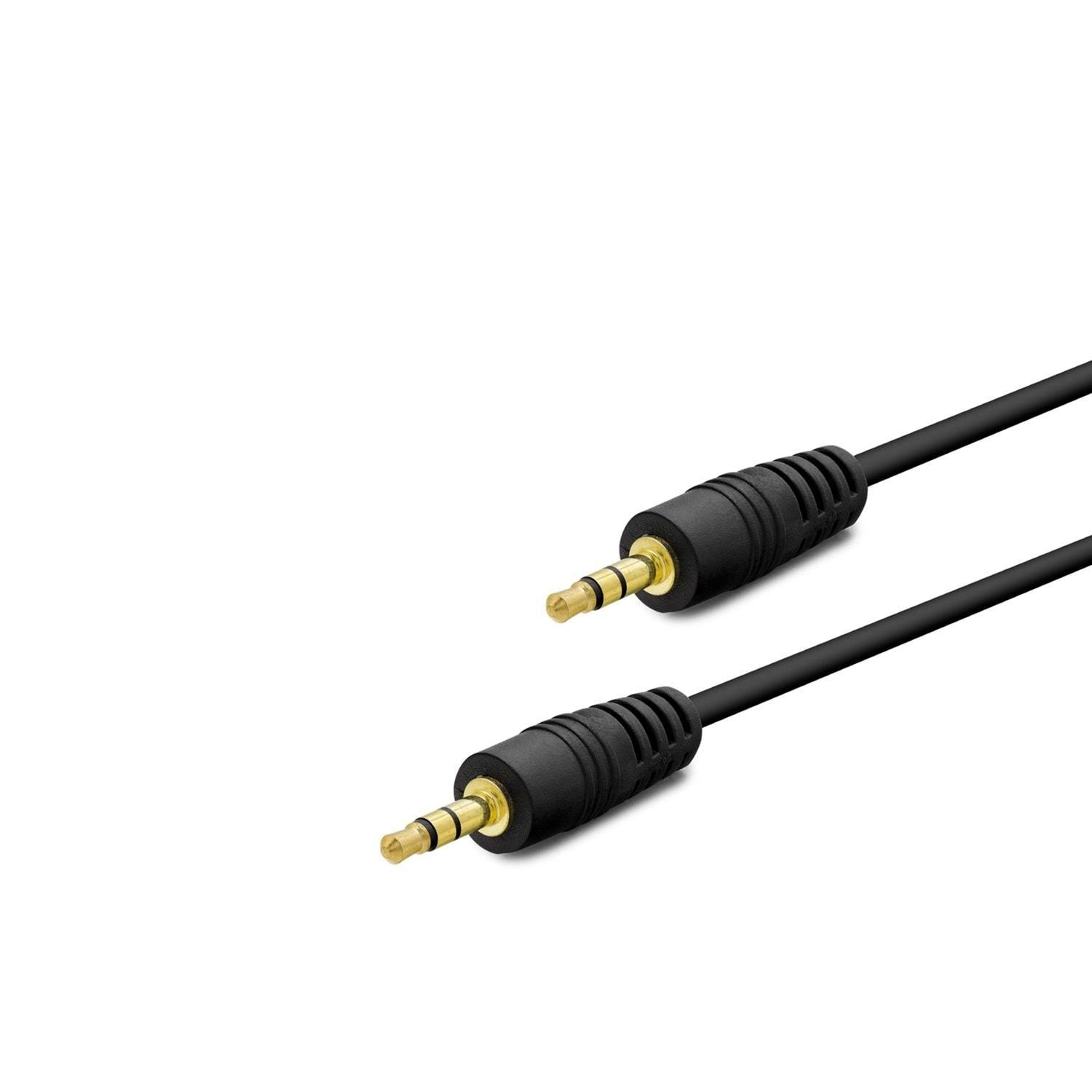 Uzun Süreli Kullanım İçin 3.5 mm AUX Kablosu 3 m - Siyah