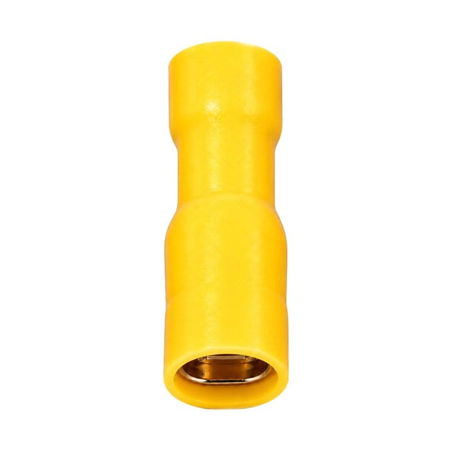 PM-39075 4-6mm2 Kesit 25x8x8mm Soket Sarı İzoleli Kablo Pabucu (100’lü Paket)