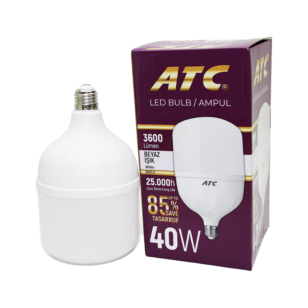 Beyaz 40W LED Ampul E27 Enerji Tasarruflu