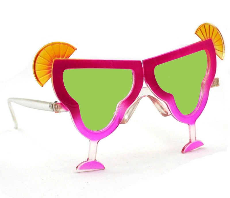 Eğlenceli Pembe Margarita Parti Gözlüğü 16x8 cm Yetişkin ve Çocuk