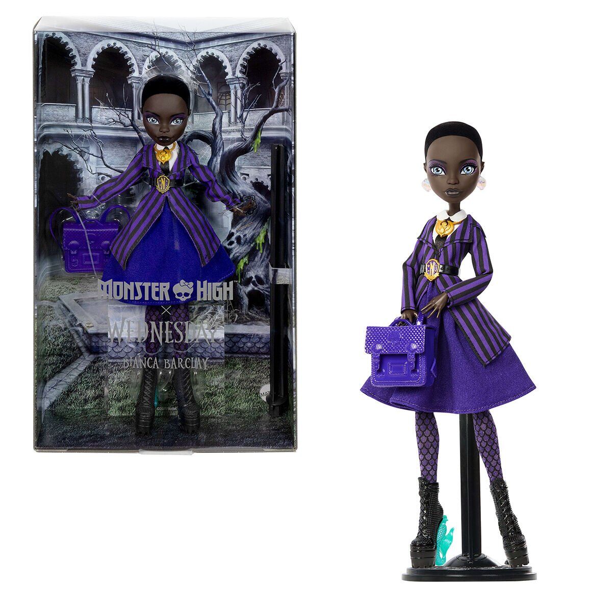 JDR71 Monster High Koleksiyon - Wednesday Bianca Bebek