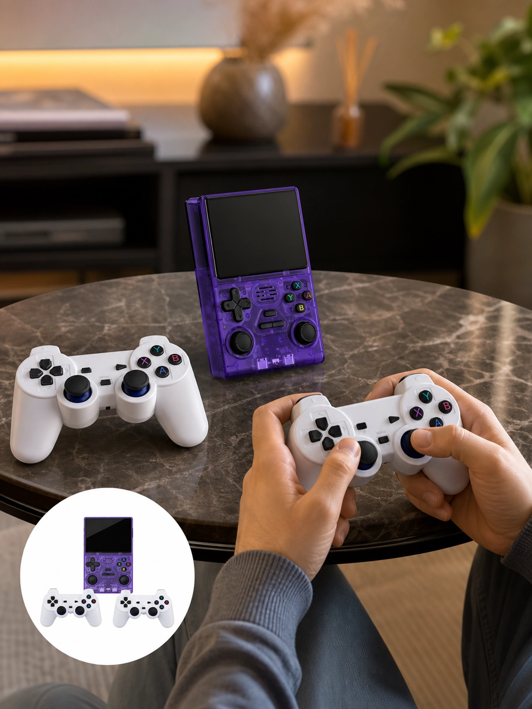 Kablosuz Retro Oyun Konsolu 3.5 İnç IPS Ekran ile Taşınabilir
