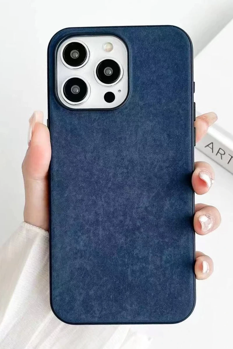 Apple iPhone 15 Pro Max Uyumlu Kılıf Karen Magsafe Kapak - Lacivert