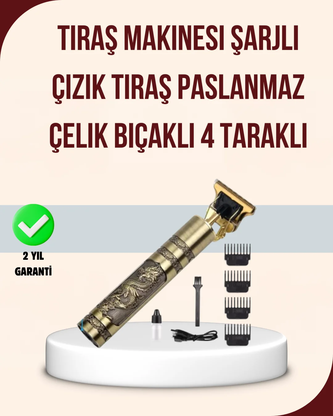 Titreşim Motorlu Erkek Saç ve Sakal Düzeltici