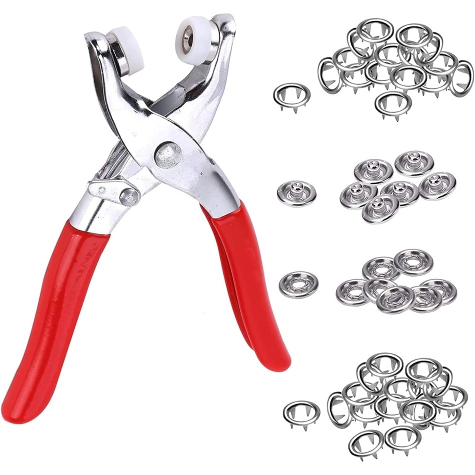 Pratik Metal Düğme Pensesi ve 25 Set Çıtçıt
