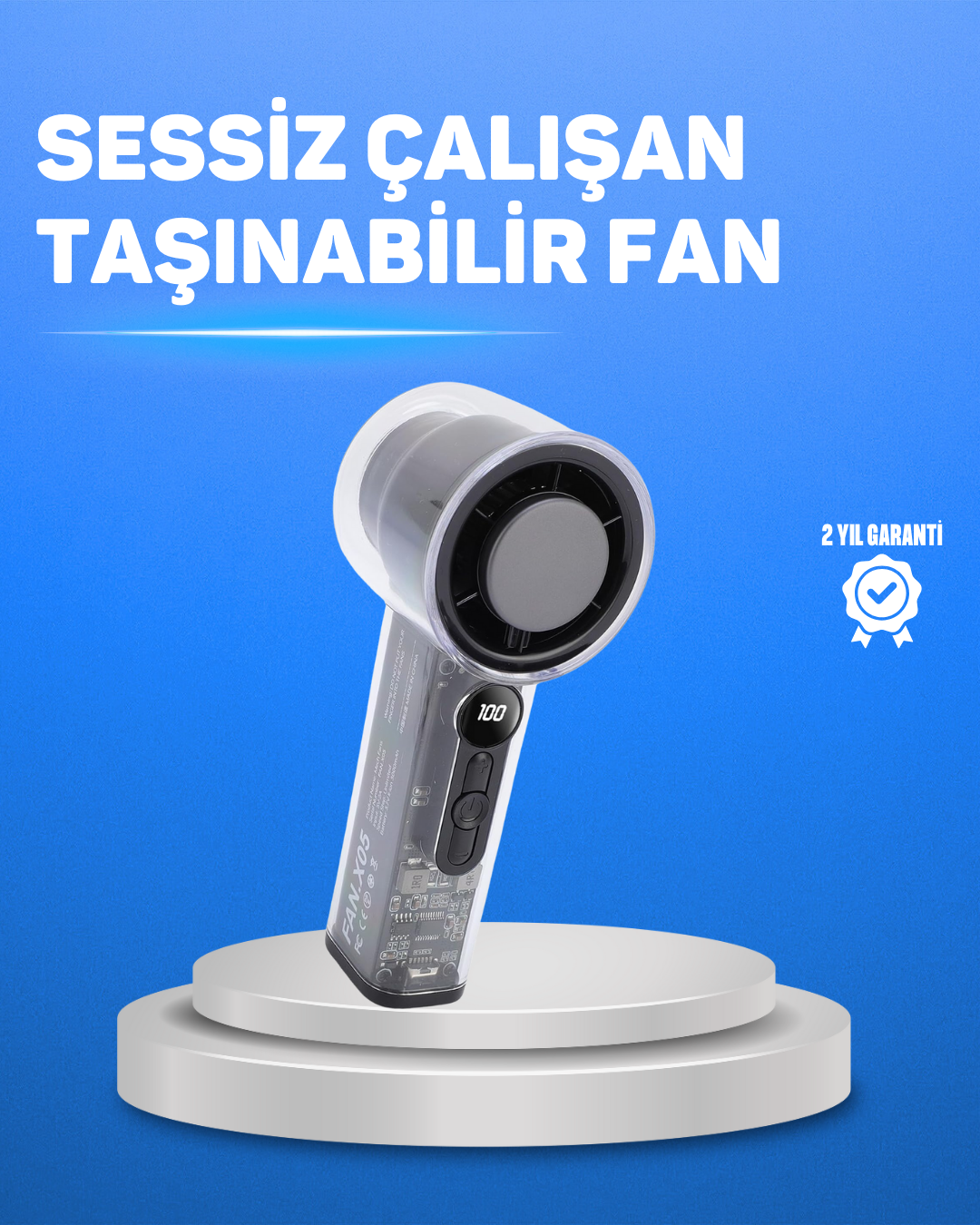 Ultra Sessiz USB Şarjlı Fan | Taşınabilir ve Hafif Tasarım