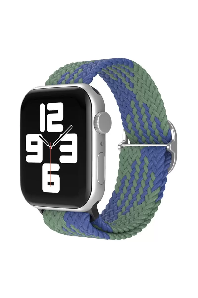 Apple Watch 38mm Uyumlu Star Kordon - Yeşil-Lacivert
