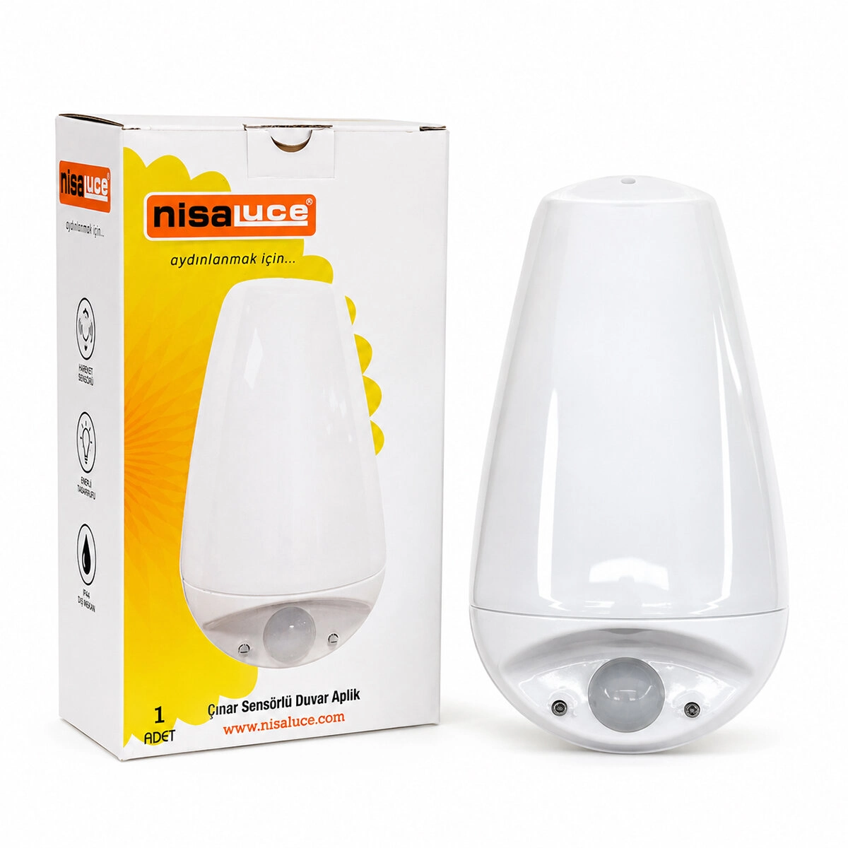 Sensörlü LED Aplik Duvar Lambası E27 0,4W IP20