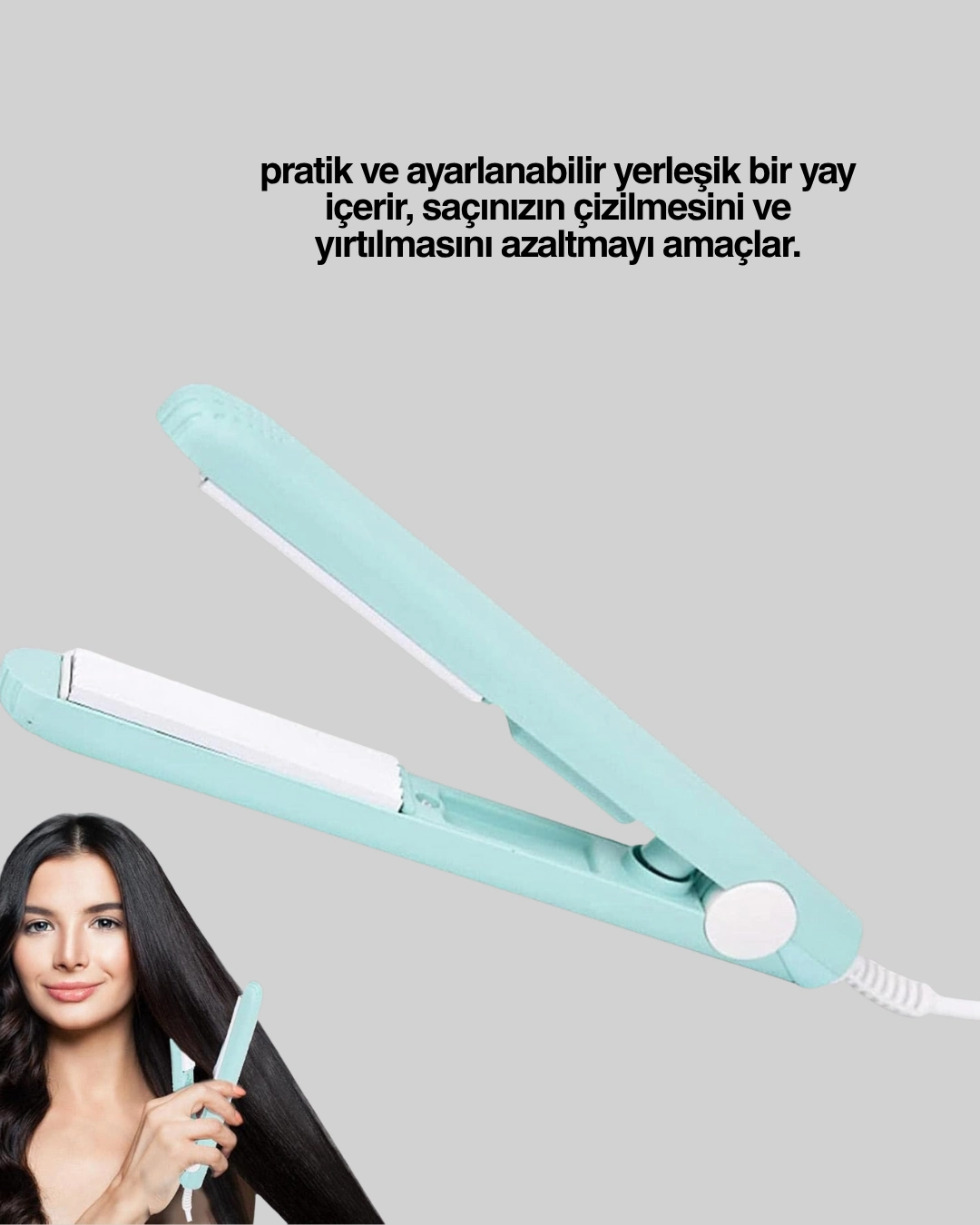 Kompakt Bukle Maşası 25 mm Elastik Tutucu Saç Dostu