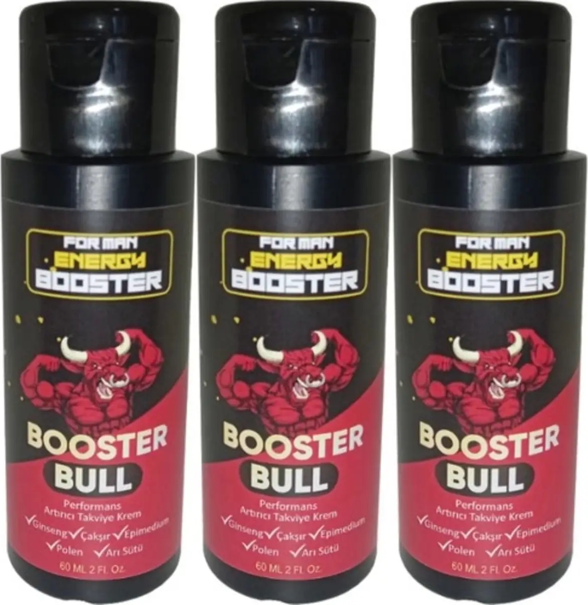 Süper Booster Bull 3 Adet Erkeklere Özel Kremi 60 ml - 3 Adet 60 ml