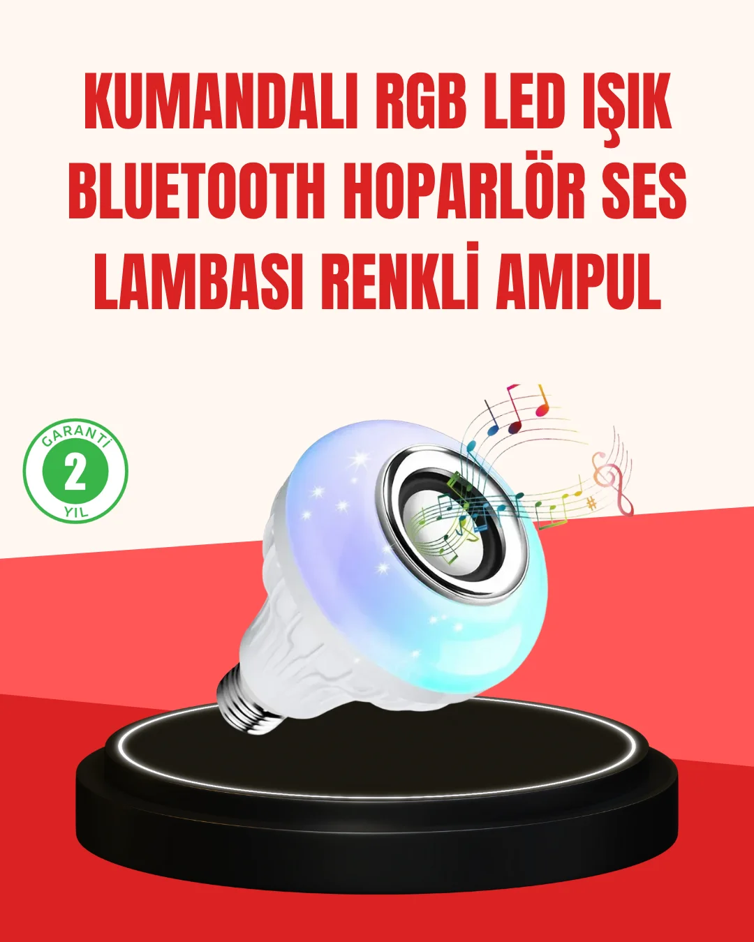 Akıllı LED Ampul – E27 Uyumlu ve Müzik Çalarlı Tasarım