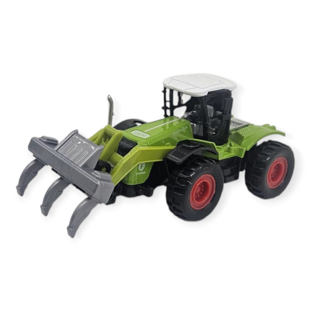 Farm Mini Oyuncak Traktör - 14 cm Geniş Tomruk Yükleyici Çiftlik Aracı