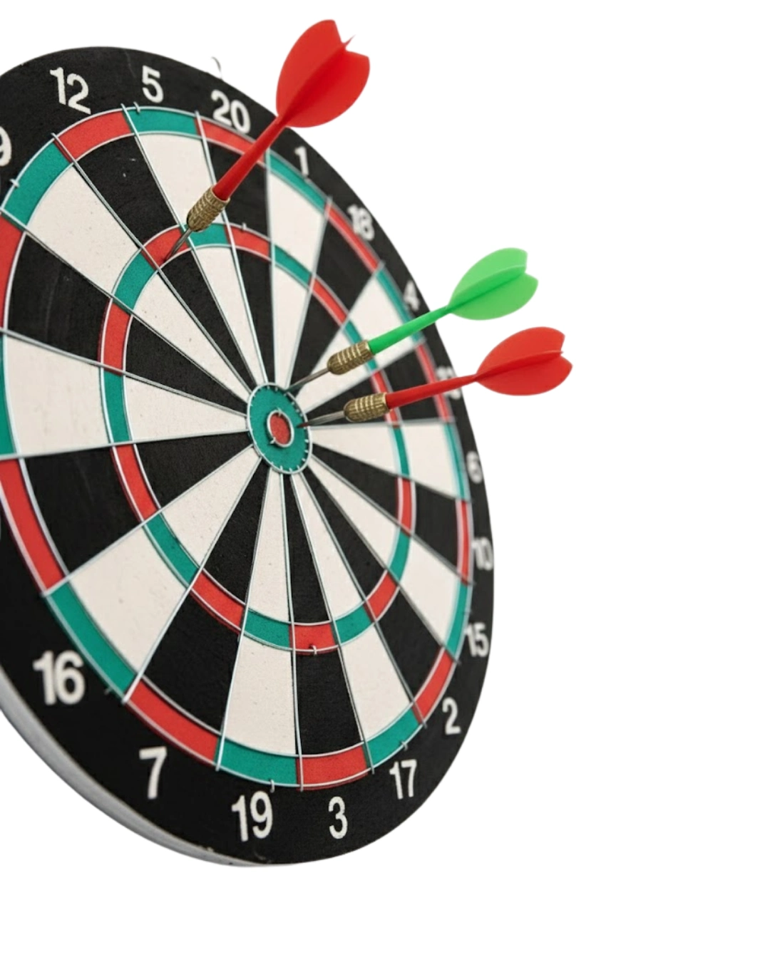 Dayanıklı Ahşap Dart Tahtası 15 İnç 4 Metal Uçlu Dart Oku