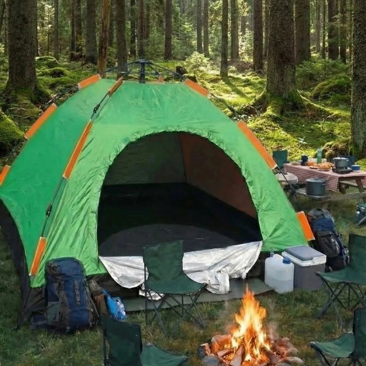 Geniş Aile Çadırı 8 Kişilik Suya Dayanıklı 250x250 cm