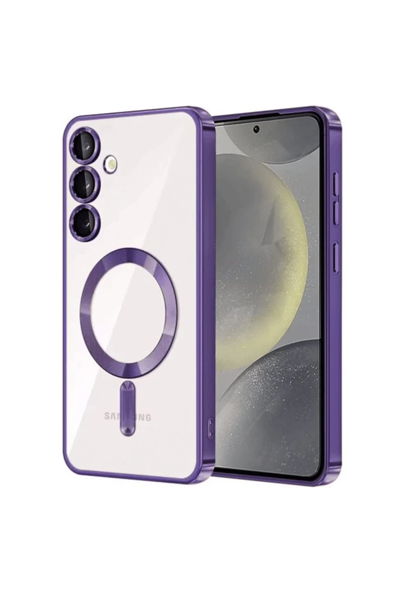 Samsung Galaxy S24 Uyumlu Kılıf Kross Magneticsafe Kapak - Mor