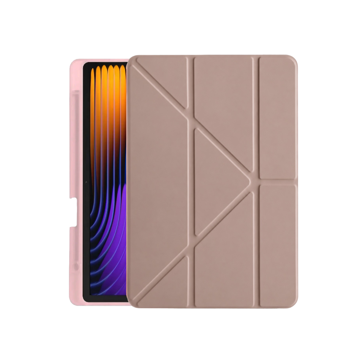 Xiaomi Pad 7 Pro Kılıf Kalemlikli Mars Tablet Kılıfı - Rose Gold