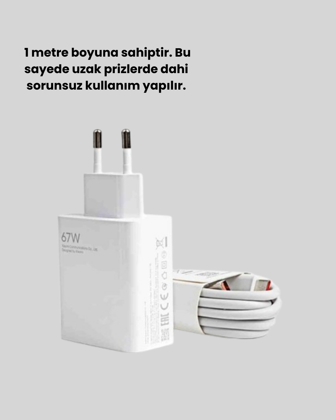 Hızlı Şarj Adaptörü 67 Watt Type-C Uyumlu Samsung S20 S21 S22 S23
