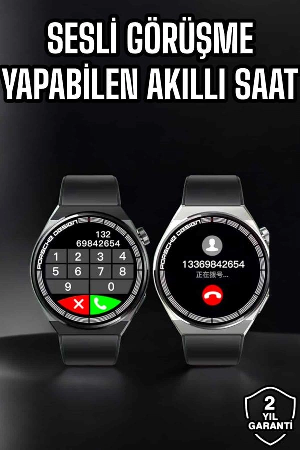 Ergonomik Akıllı Saat Nabız Sensörlü 2 Renk Seçeneği ile Spor Modları