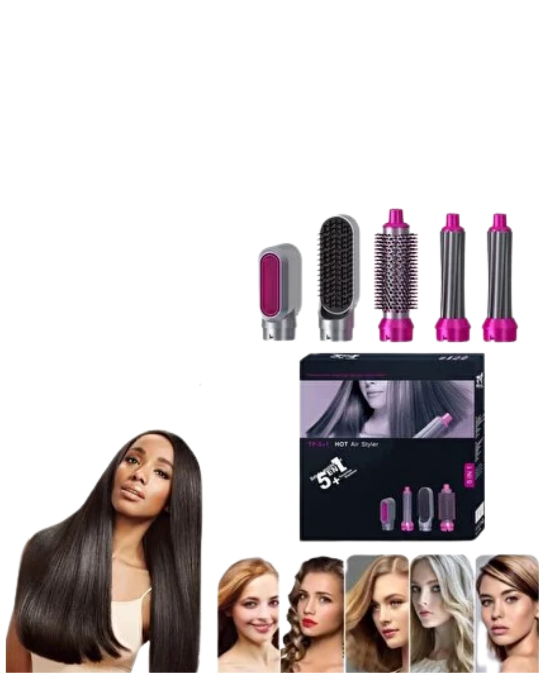 Fonksiyonel 5'li Saç Şekillendirici Set