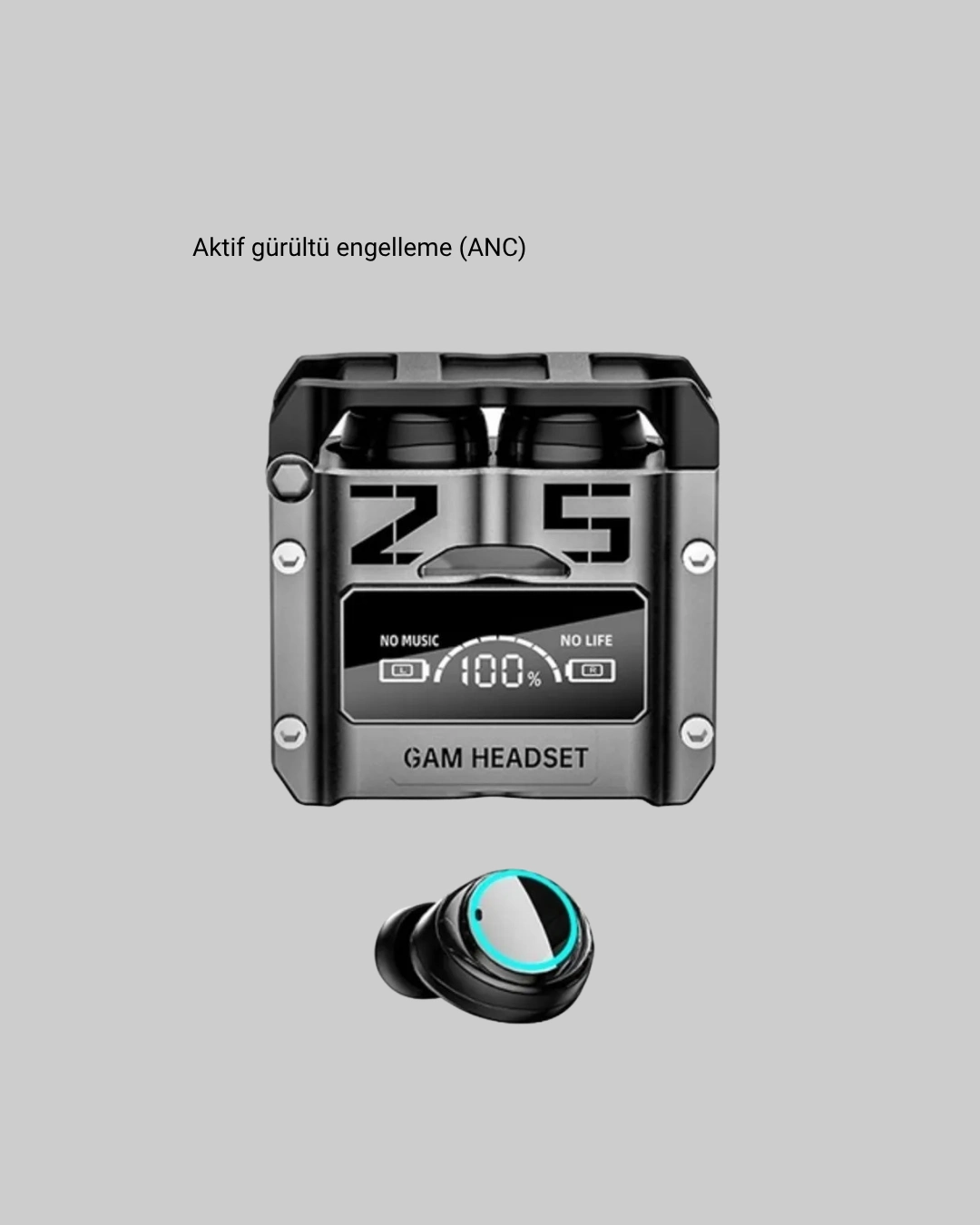 Aktif Gürültü Engelleme Özellikli Bluetooth 5.3 Kulaklık - Oyun Modu