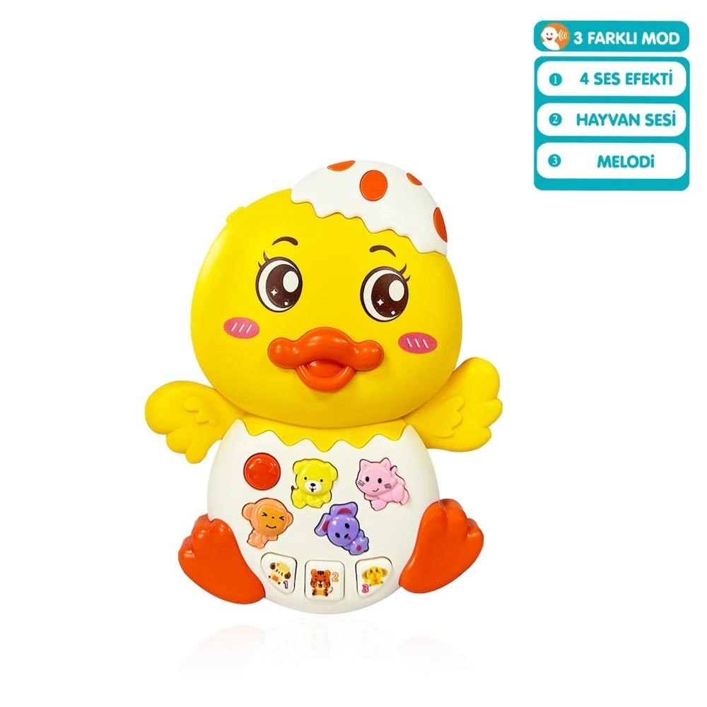 Eğlenceli Işıklı Müzikli Ördek Bebek 1 Adet
