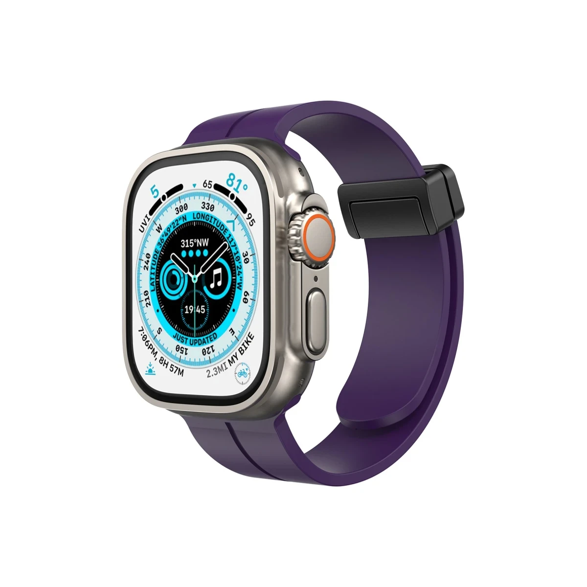 Apple Watch 38mm KR412 Elegance Stylısh Kordon - Derin Mor