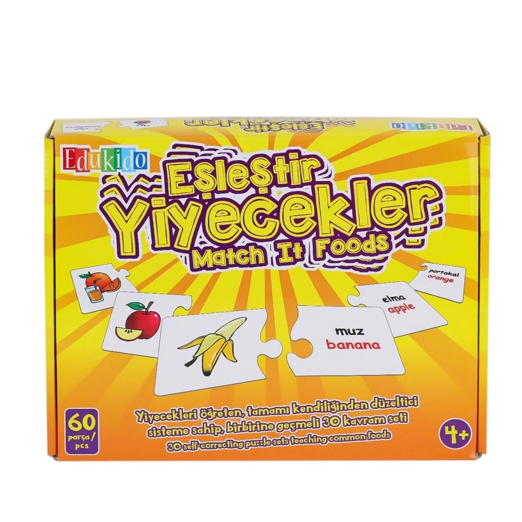 Eşleştirme Oyun Seti 1 Adet - Yiyecek Temalı