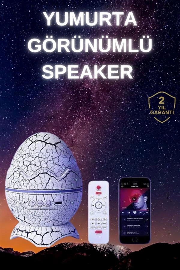 Renkli Su Dalgalı Bluetooth Speaker Lamba 14 Renkli Gece Lambası