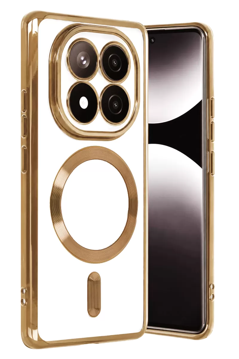 Xiaomi Redmi Note 15 Pro Plus 5G Uyumlu Kross Magneticsafe Kapak - Gold