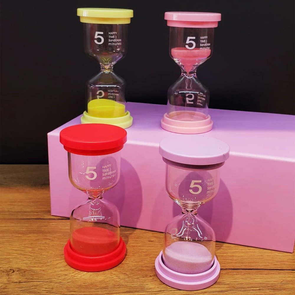 Şık Renkli Kum Saati 10x4.5 cm Dekoratif Aksesuar