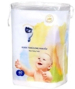 Yumuşak Bebek Temizleme Pamuğu 60'lı Paket