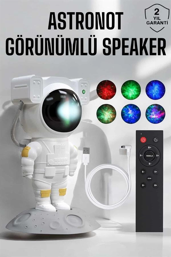 Taşınabilir Astronot Projeksiyon Speaker Bluetooth Uyumlu