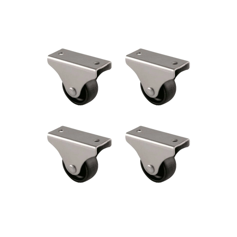 Siyah Furç Sabit Teker 32MM 4 Adet Set