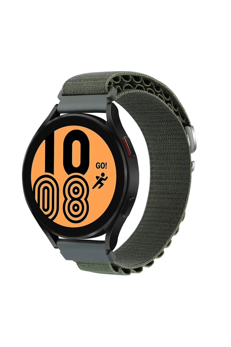 Watch 20mm Uyumlu KR410 Kumaş Kordon - Yeşil