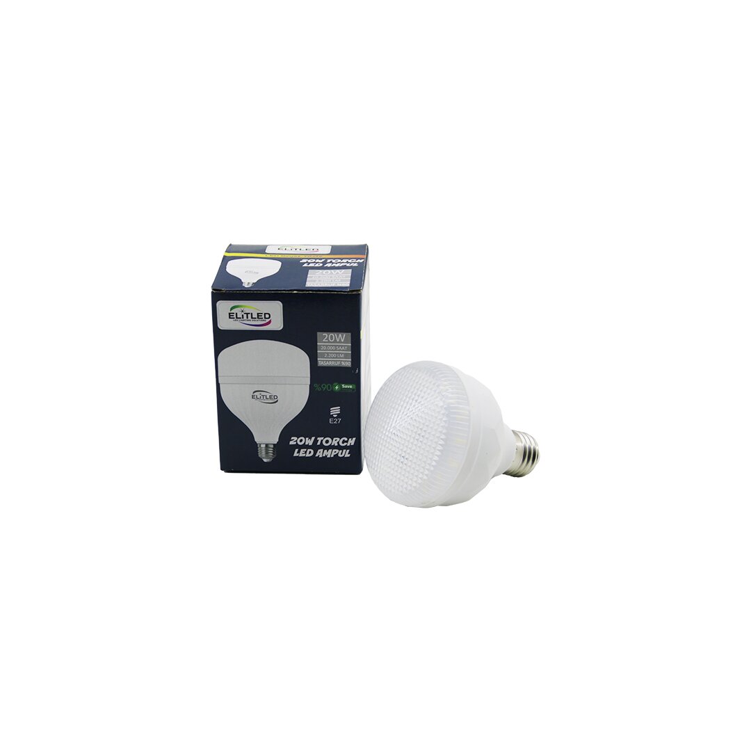 Elitled EL-08-Y2 20W Torch Led Bulb Ampul Beyaz - 6400K E27 2200 Lümen 20.000 Saat Ömür