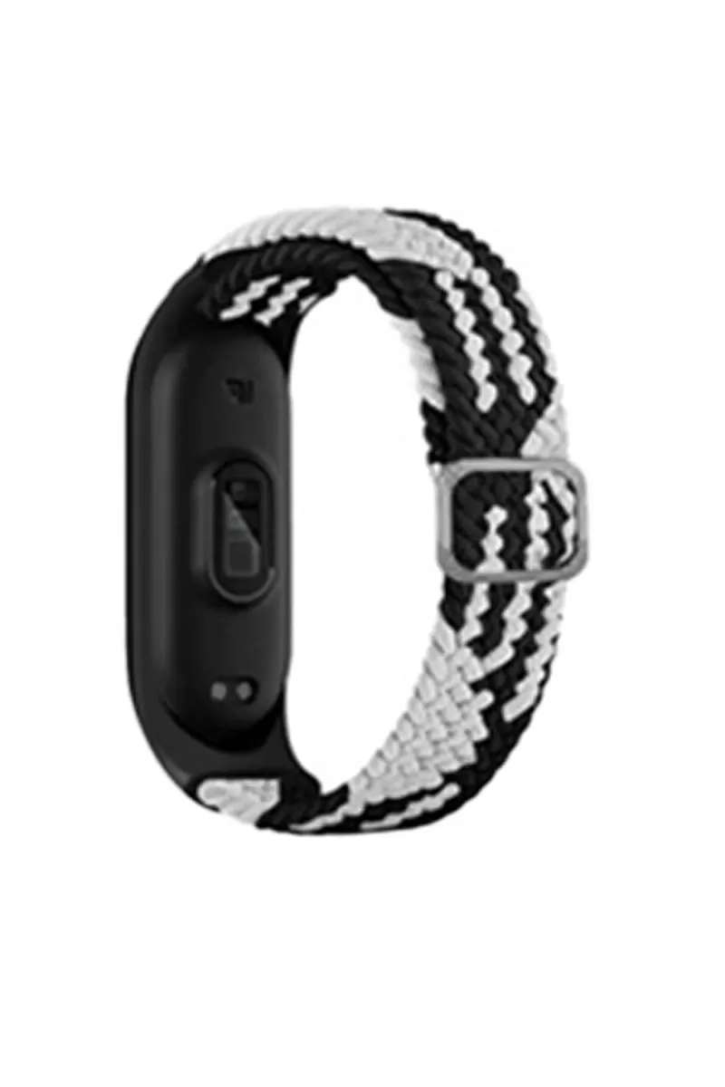 Xiaomi Mi Band 4 Uyumlu Star Kordon - Siyah-Beyaz