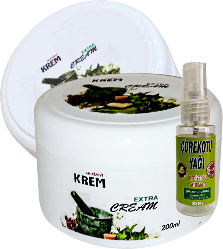 Mucizevi Krem 2 Adet Bölgesel Relax Kremi A-34:026 125 ml  + Yanında Hediye 30 ml Çörek Otu Yağı