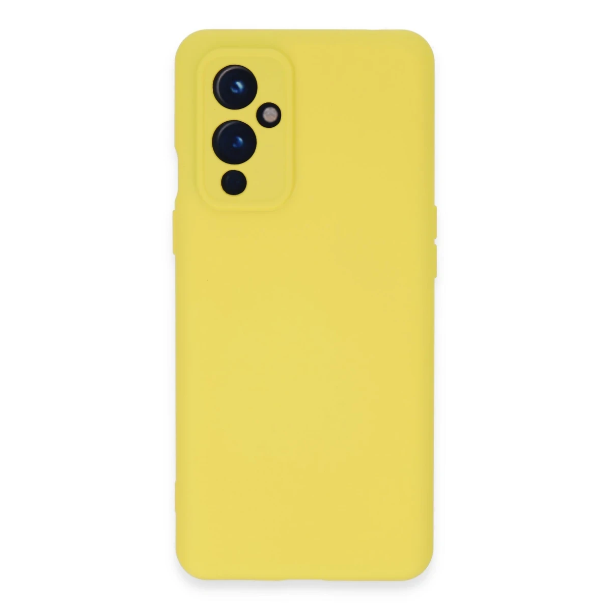 One Plus 9 Kılıf Nano içi Kadife Silikon - Sarı