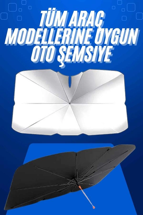 Katlanabilir Oto Güneşlik 125x65 cm Tüm Araçlar İçin